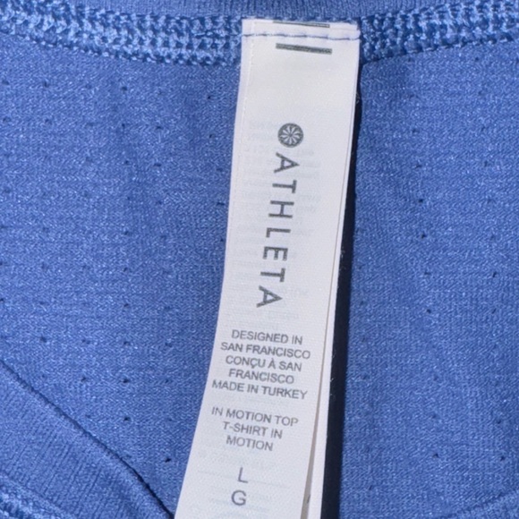 Athleta In Motion Seamless Long Sleeve Top in Blue Women’s L - Picture 13 of 14